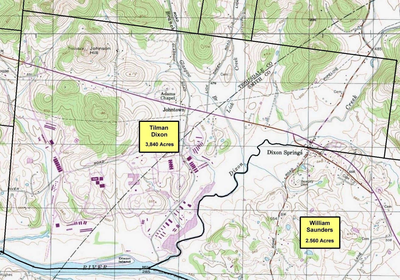 Current Map of Tilman Dixon Grant Area